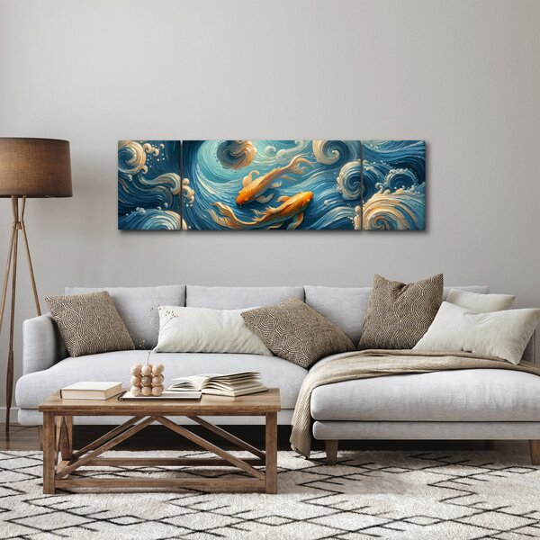 Obraz - Zlaté rybky (170x50 cm)