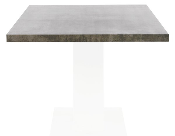 KONDELA Jídelní stůl, beton / bílá matná, 138x90 cm, BOLAST