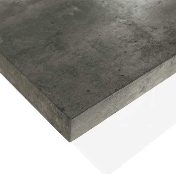 KONDELA Jídelní stůl, beton / bílá matná, 138x90 cm, BOLAST