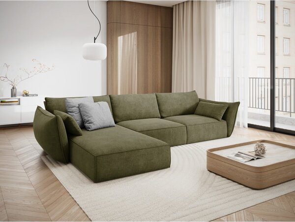 Zelená rohová pohovka (levý roh) Vanda – Mazzini Sofas