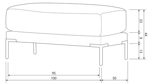 Modulový puf lupoco 50 cm zelený