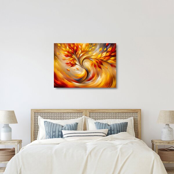 Skleněný obraz - Podzimní strom (70x50 cm)