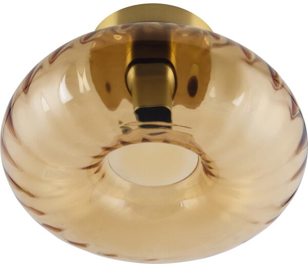 Osram - Stropní svítidlo GOLD GLASS 1xE27/12W/230V pr. 28 cm zlatá/kouřová