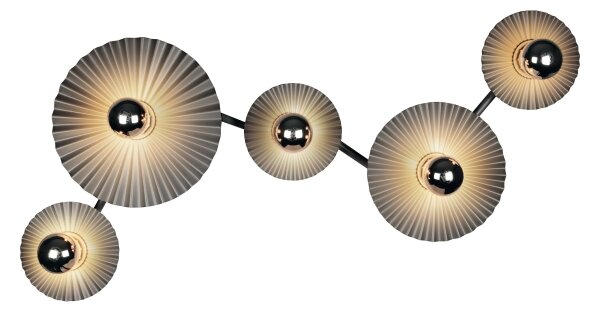 Osram - Nástěnné svítidlo PLISSEE 5xE27/15W/230V antracit
