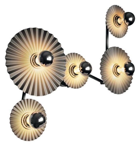 Osram - Nástěnné svítidlo PLISSEE 5xE27/15W/230V antracit