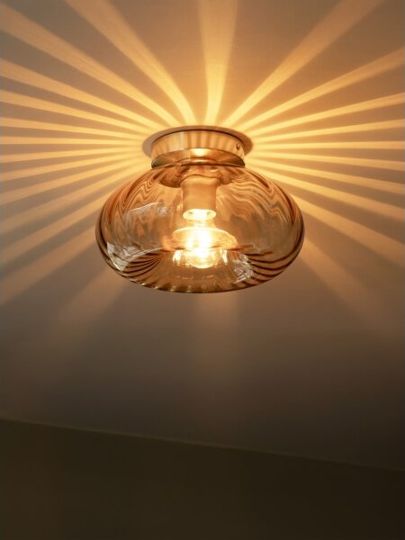 Osram - Stropní svítidlo GOLD GLASS 1xE27/12W/230V pr. 28 cm zlatá/kouřová