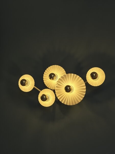 Osram - Nástěnné svítidlo PLISSEE 5xE27/15W/230V krémová
