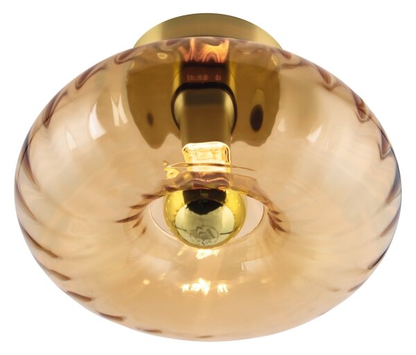 Osram - Stropní svítidlo GOLD GLASS 1xE27/12W/230V pr. 28 cm zlatá/kouřová