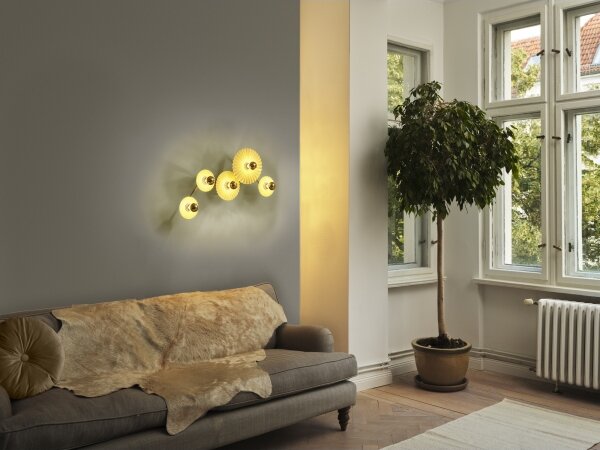 Osram - Nástěnné svítidlo PLISSEE 5xE27/15W/230V krémová