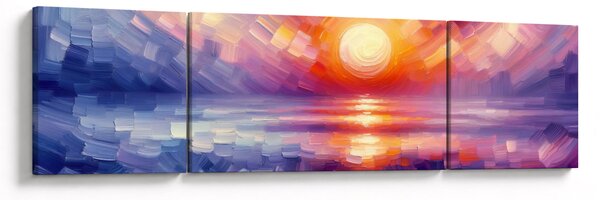 Obraz - Barevný umělecký západ slunce (170x50 cm)