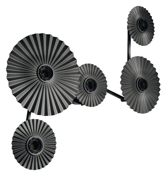 Osram - Nástěnné svítidlo PLISSEE 5xE27/15W/230V antracit