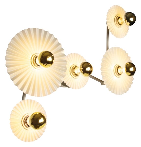 Osram - Nástěnné svítidlo PLISSEE 5xE27/15W/230V krémová