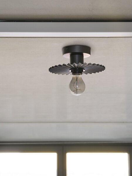 Osram - Stropní svítidlo PLISSEE 1xE27/15W/230V pr. 20 cm antracit