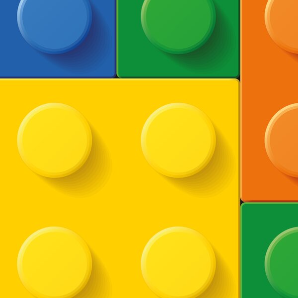 Malvis ® Dětská tapeta lego kostky Vel. (šířka x výška): 144 x 105 cm