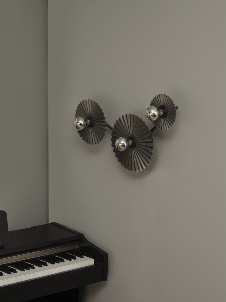 Osram - Nástěnné svítidlo PLISSEE 3xE27/15W/230V antracit