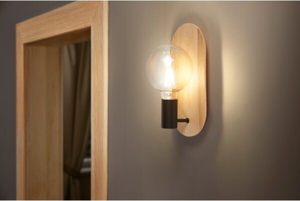 Osram - Nástěnná lampa DECOR WOOD 1xE27/8W/230V kaučukovník