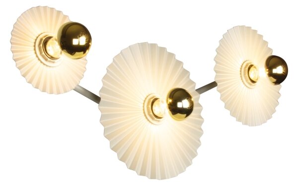 Osram - Nástěnné svítidlo PLISSEE 3xE27/15W/230V krémová