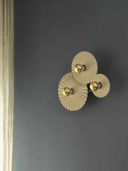 Osram - Nástěnné svítidlo PLISSEE 3xE27/15W/230V krémová