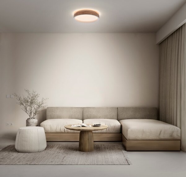 Osram -LED Stmívatelné stropní svítidlo MARIANO LED/24W/230V pr. 41 cm dub/bílá