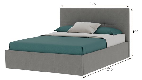 Čalouněná postel 160, šedá Lily