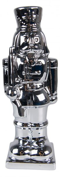 Dekorace louskáček Stříbrný 8*7*23 cm – 8x7x23 cm