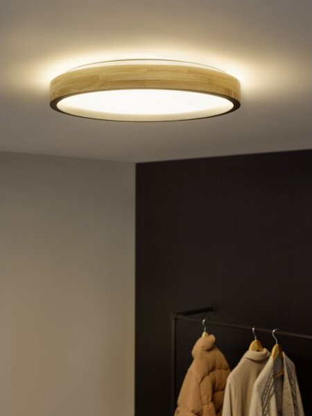 Osram -LED Stmívatelné stropní svítidlo MARIANO LED/24W/230V pr. 41 cm dub/černá