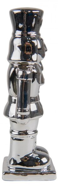 Dekorace louskáček Stříbrný 6*6*19 cm – 6x6x19 cm