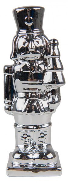 Dekorace louskáček Stříbrný 6*6*19 cm – 6x6x19 cm