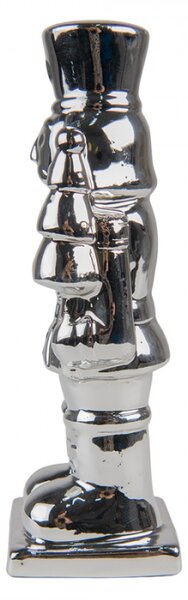 Dekorace louskáček Stříbrný 6*6*19 cm – 6x6x19 cm