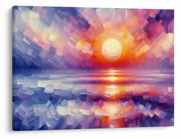 Obraz - Barevný umělecký západ slunce (70x50 cm)
