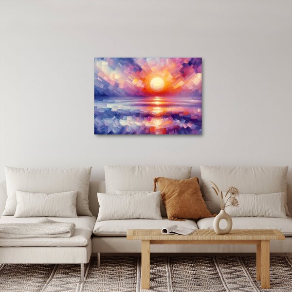 Obraz - Barevný umělecký západ slunce (70x50 cm)