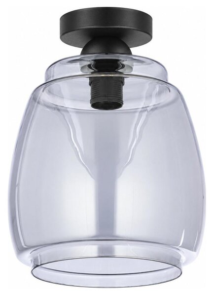 BRILAGI - LED Stropní svítidlo R GLASS 1xE27/60W/230V pr. 26 cm černá/kouř šedá