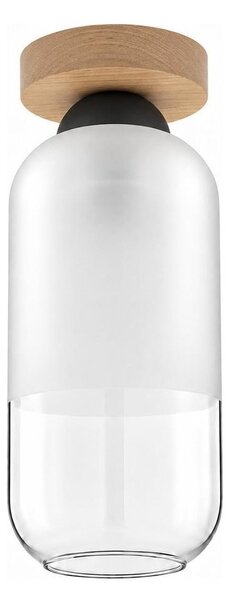 BRILAGI - LED Stropní svítidlo RETRO GLASS 1xE27/60W/230V pr. 14 cm dub/bílá