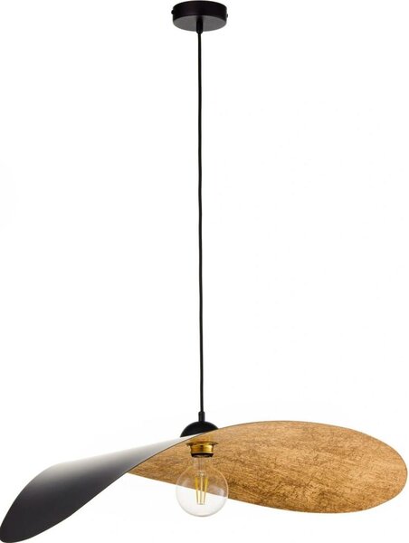 Lustr na lanku LEAF 1xE27/15W/230V černá/zlatá