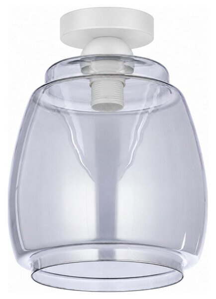 BRILAGI - LED Stropní svítidlo R GLASS 1xE27/60W/230V pr. 26 cm bílá/kouř šedá