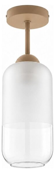 BRILAGI - LED Přisazený lustr RETRO GLASS 1xE27/60W/230V pr. 14 cm béžová/bílá