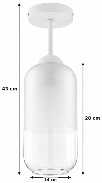 BRILAGI - LED Přisazený lustr RETRO GLASS 1xE27/60W/230V pr. 14 cm bílá