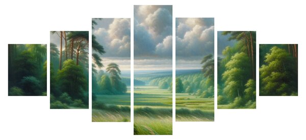 Obraz - Zelená krajina (210x100 cm)