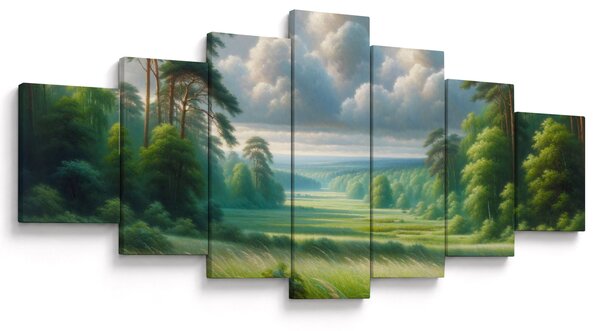 Obraz - Zelená krajina (210x100 cm)