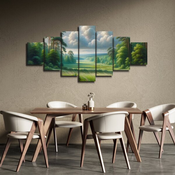Obraz - Zelená krajina (210x100 cm)