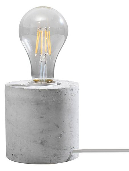 Stolní lampa Akira z betonu ve tvaru válce