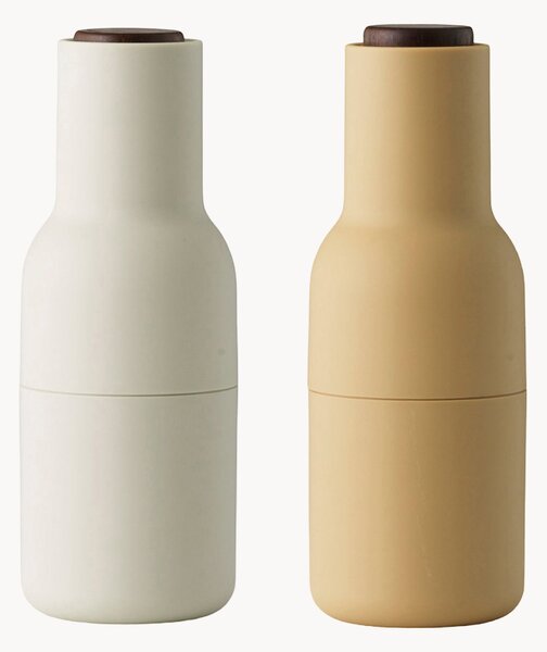 Sada mlýnků na'sůl a pepř s víčky z ořechového dřeva Bottle Grinder, 2 díly