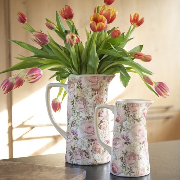 Keramický dekorační džbán s růžemi Roses I L – 2100 ml