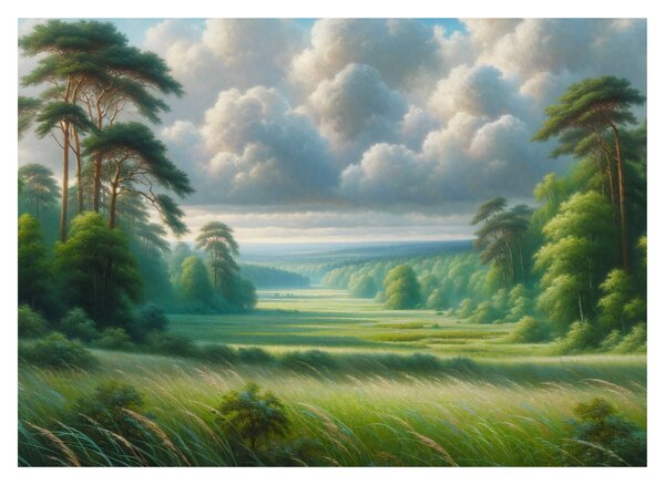 Obraz - Zelená krajina (70x50 cm)