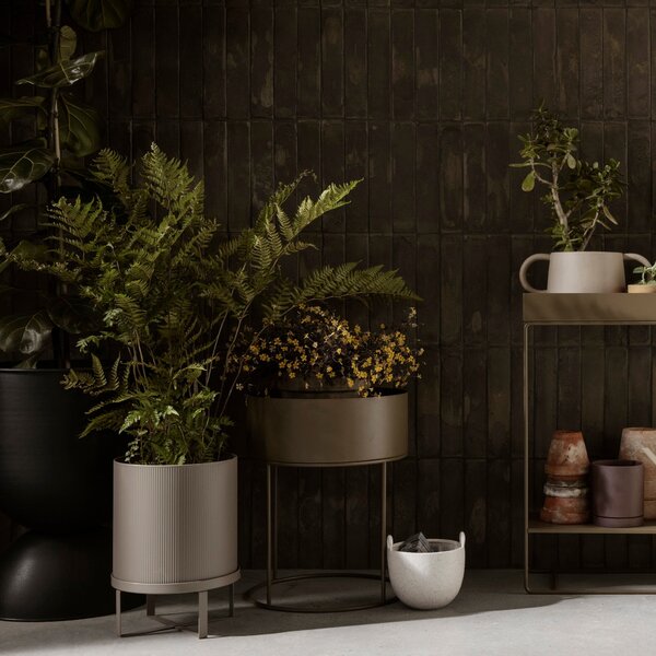 FERM LIVING Květináč Bau Pot Small, Dark Green