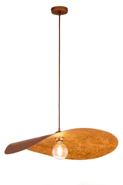 Lustr na lanku LEAF 1xE27/15W/230V hnědá/měděná