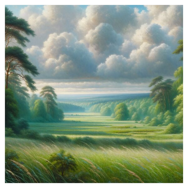 Obraz - Zelená krajina (30x30 cm)