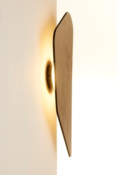 LED Nástěnné svítidlo BUTTON LED/4W/230V 33x16,5 cm dekor ořech
