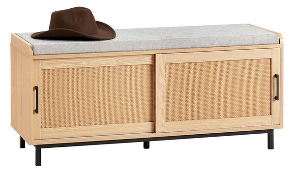 Sobuy Fsr154-N Lavice Na Boty Lavice Do Předsíně Truhla Na Boty Lavice Sedací Komodapřírodní 110 X 49 X 40 Cm
