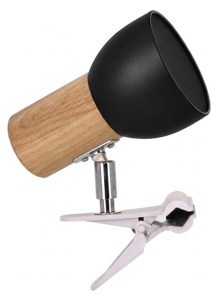 Spot-Light - Lampa s klipem SVENDA 1xE27/60W/230V dub/černá